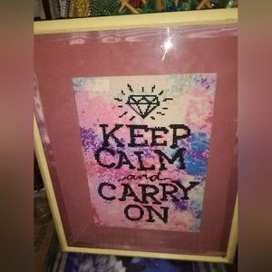 Paint with diamonds keep calm and carry on picture
